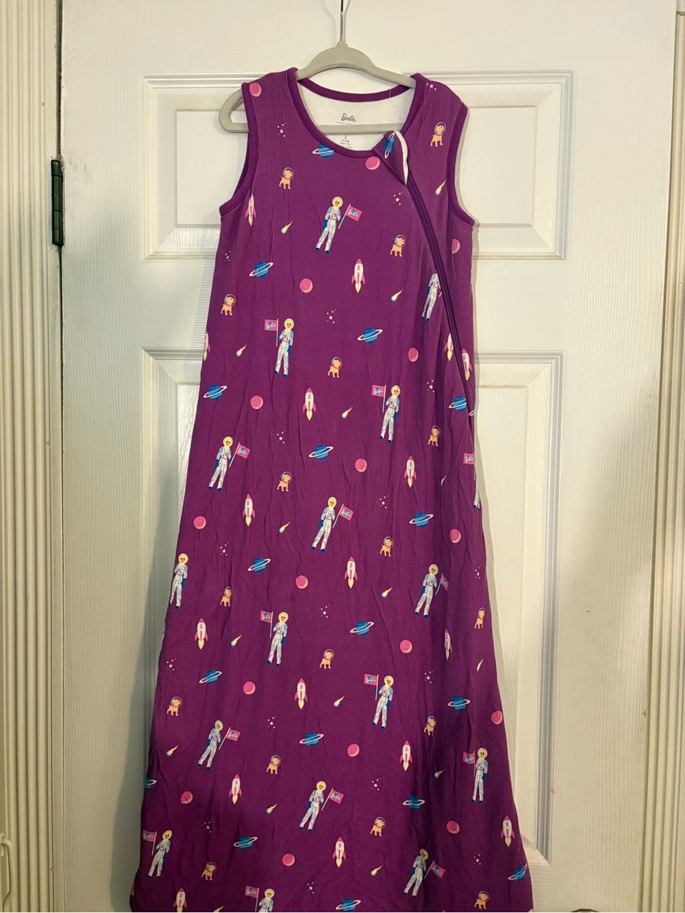 Barbie Purple Astronaut Print Sleeveless Pajama Gown 1.0 TOG
